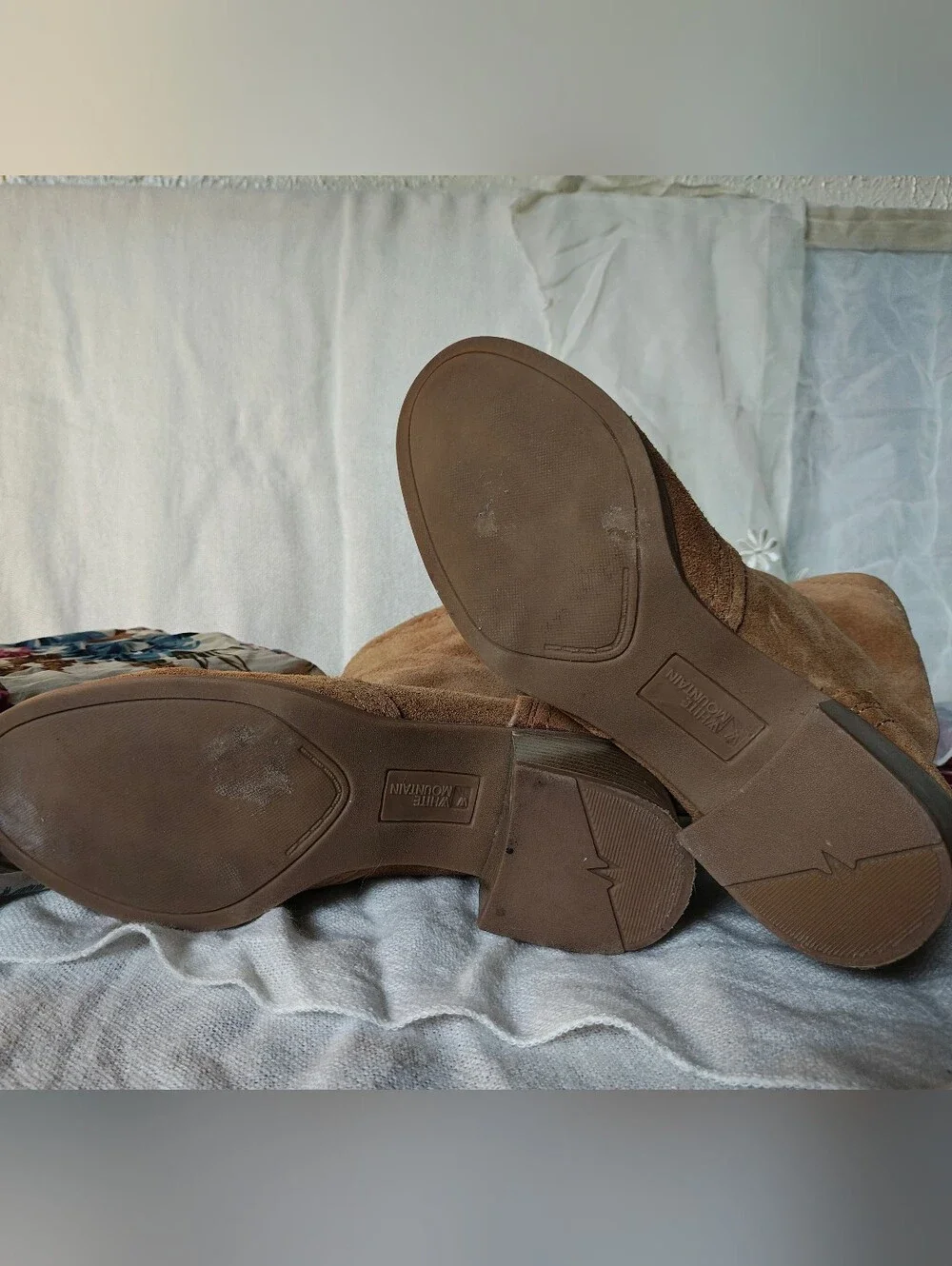 Suede Tan Leather Boots